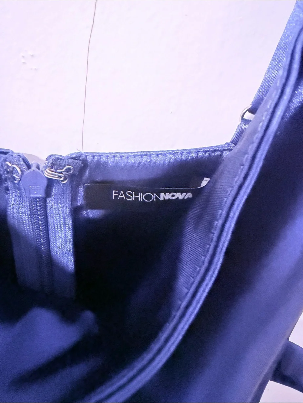 Fashion Nova Royal Blue Satin dress
